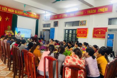 Trường MN gia Hoà tổ chức tập huấn nâng cao năng lực chuyên môn cho CBQL, giáo viên tháng 10